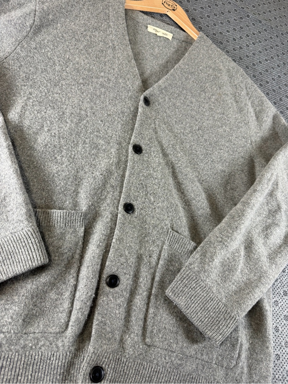 Madewell Heather Gray Button-Up Cardigan - Picture 4 of 9